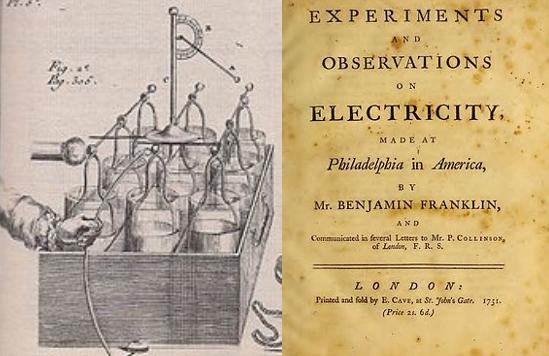 Image: Experiments and Observations on Electricity by Benjamin Franklin